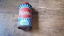 Vintage BRASSO Polish 7 FL. OZ. Can. EMPTY