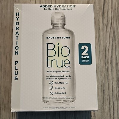 Bausch + Lomb Bio True Hydration Plus Multipurpose Solution 2 Pack 20 fl oz Ele 