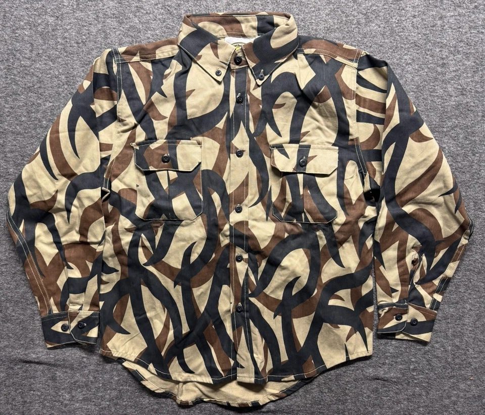 Youth Large ASAT Camo Long Sleeve Button Up 2-Pocket Hunting Field Shirt - NEW - Image 2 of 4