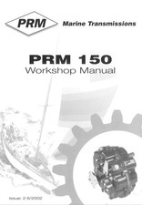 PRM150 2002 Marine Gearbox Transmissions Workshop Service Manual