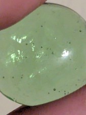 Round Green Glass Cabochon 1-2x