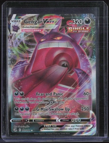 2021 Pokemon SWSH Fusion Strike #157 Gengar Vmax