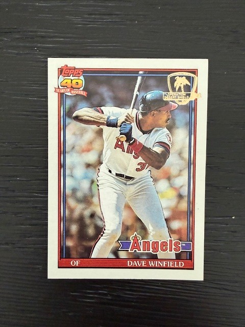 1991 Topps Desert Shield #630 Angels Dave Winfield MT