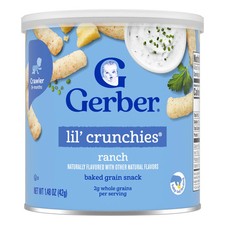 Snacks for Baby, Lil' Crunchies , Baked Grain Snack, 8 Months, Ranch, 1.48 oz