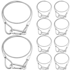 Cavi di sicurezza 80cm 10 Pack, Czgor 50kg cavo di sicurezza in acciaio