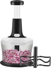 Smile mom Vegetable Chopper Food Chopper, Quick Hand Press WHITE 