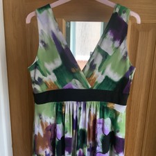 Robe Sans Manches Ronnie Nicole - Imprimé Floral Orange Et Noir - Taille 12 - Neuf Avec étiquettes
