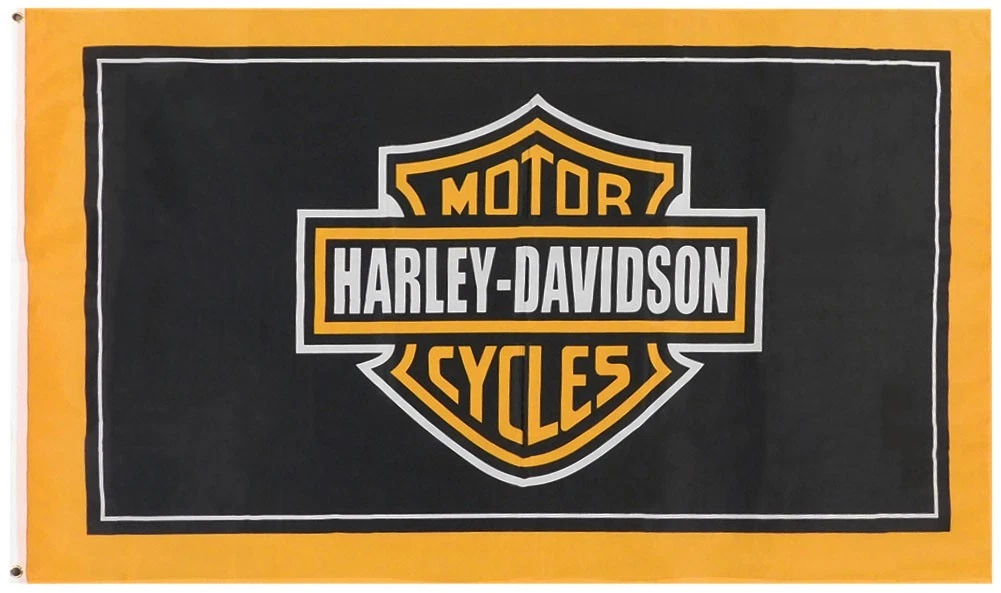 Harley Davidson Motorcycle Flag – 2x8 Ft Garage Wall Banner For