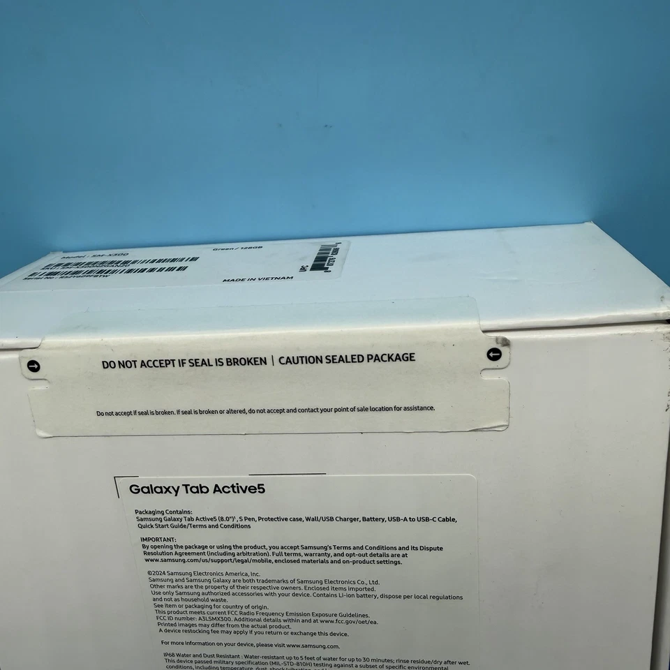 Samsung Galaxy Tab Active5 Wi-Fi 8” 128GB Android Tablet Rugged - Black Green - Image 3 of 4