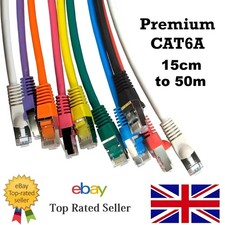 Premium Cat 6A Fast Internet Ethernet Cable Network Broadband Streaming 10Gb LOT