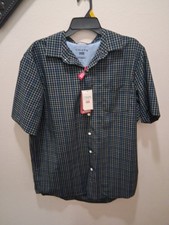 Chaps Men's Size Large Performance Woven Collared Stretch Shirt NWT