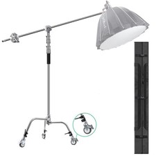 C Stand with Boom Arm Max Height 10.83 ft/330cm Photography Light Stand