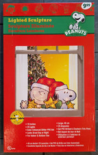NEW Snoopy Charlie Brown 19" Christmas Lighted Sculpture