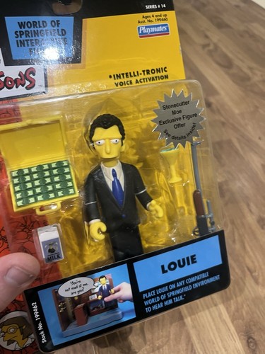 THE SIMPSONS SERIES 14 LOUIE WOS PLAYMATES INTERACTIVE FIGURE - Picture 10 of 13