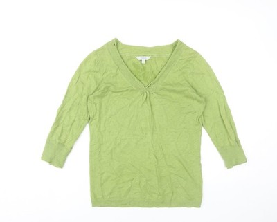 Grüner Damenpullover UK 10 Regular Fat Face eng gestrickt