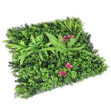 20" Artificial Faux 3D Mix Leaves Wall Panel Fence Screen Home Outdoor Decor #12