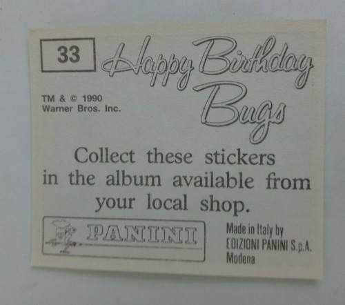 1990 Panini Happy Birthday Bugs (Pick Your Sticker) - Picture 49 of 343