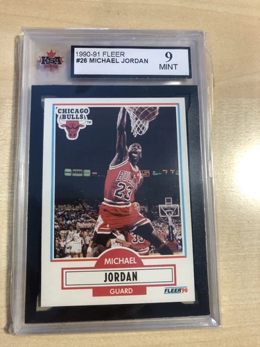 1990 90/91 FLEER MICHAEL JORDAN CARD PSA 9 MINT #26 HOF