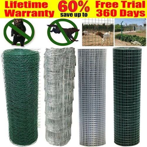 PVC Metal Galvanised Chicken Wire Mesh Netting Rabbit Cage Aviary Net