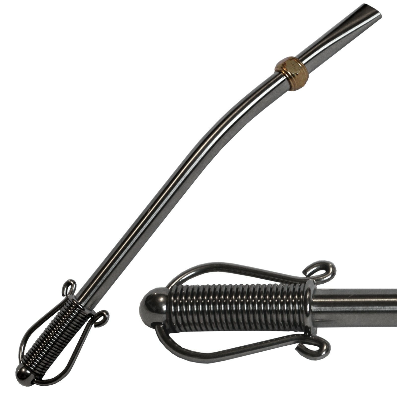 B65 STAINLESS STEEL BOMBILLA STRAW TO DRINK YERBA MATE WITH DOUBLE GUITAR FILTER