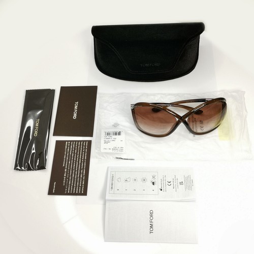 Tom Ford Whitney Sunglasses Brown Gradient Gold Large Wrap TF9 FT0009 692 - Picture 11 of 12