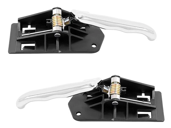For GMC Sierra Yukon Chevrolet Silverado 99-2007 Chrome Inside Door Handles Pair - Image 2 of 4
