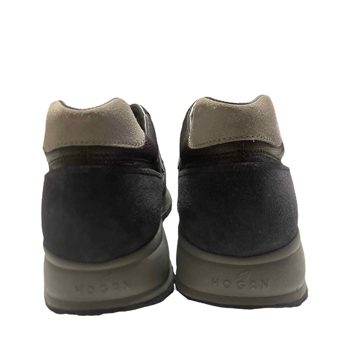 Hogan Men’s Grey and Brown leather Sneakers Hogan Leather Sneakers - Grey - 42% Off | Editorialist main image 4