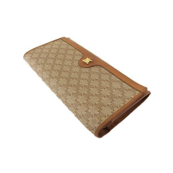 Celine long wallet macadam beige PVC x leather Authentic Celine long wallet macadam beige PVC x leather Authentic