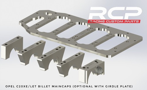 C20LET Opel Vauxhall Calibra Astra Vectra billet cnc maincaps set + placa de ... - Imagen 3 de 4