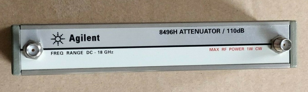 Agilent 8496H programmable attenuator 0-110dB, 10dB steps 24vDC