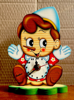 Bartolucci/ピノキオ Wooden BARTOLUCCI Of Italy - Table 'Pinocchio Clock' NEW BOXED