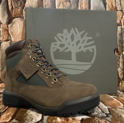 Timberland Field Boot 6'' Inch WP L/F Dark Brown nubuck Style 0A18AH Size 9M