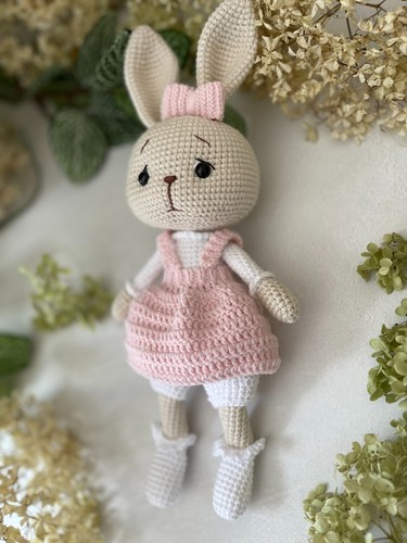 Bunny Splyushka, handmade knitted toy - Picture 2 of 8