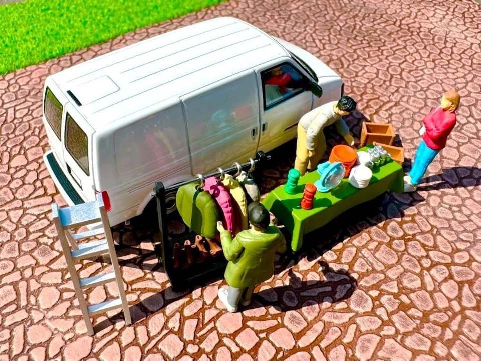 Tomytec DioColle 64 #Car Snap 26a Swap Meet (con LV-N Chevrolet Astro Van) Japón Foto 2 de 4