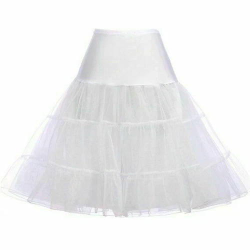 New 26" Retro Net Underskirt 50s Swing wedding Petticoat Rockabilly Tutu Skirt J - Picture 4 of 48