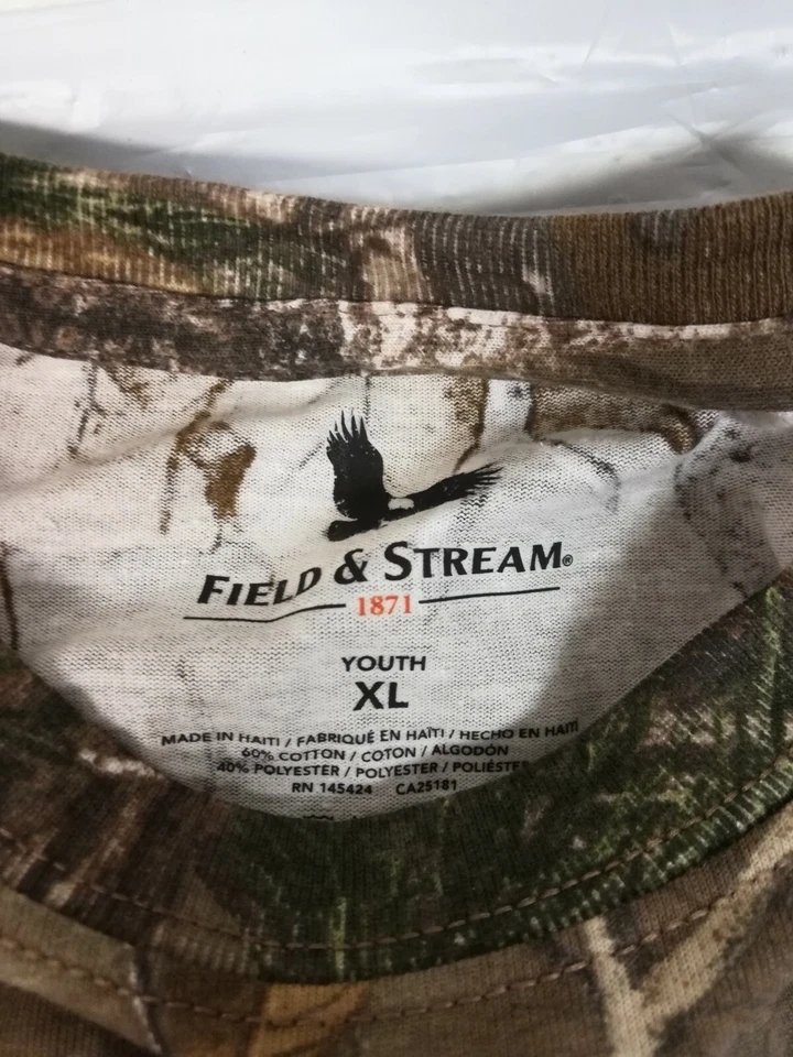 Field & Stream Youth Short Sleeve Tee Shirt, Realtree Xtra, Size XL - Image 3 of 4
