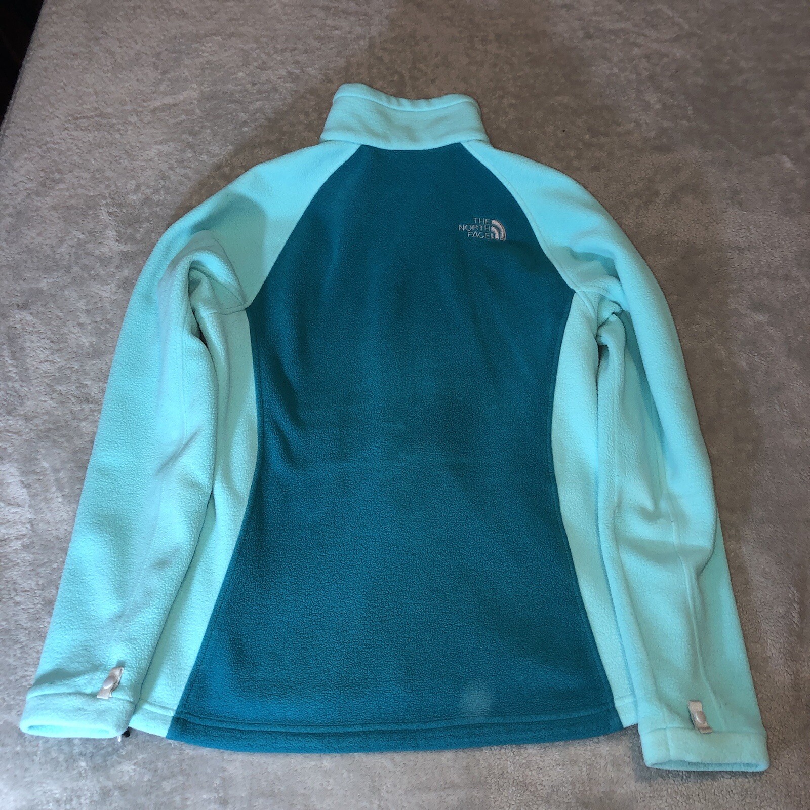 THE NORTH FACE Khumbu Womens Mint Green Colorblock Fleece Jacket Sz Medium thumbnail 7