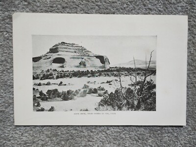 Höhlenfelsen, bei Sierra La Sal, Utah - antiker Druck - 1920