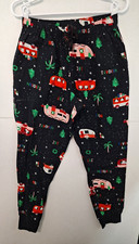 Old Navy Women's XS RV Happy Holidays Christmas Flannel Jogger Pajama Pants NWT