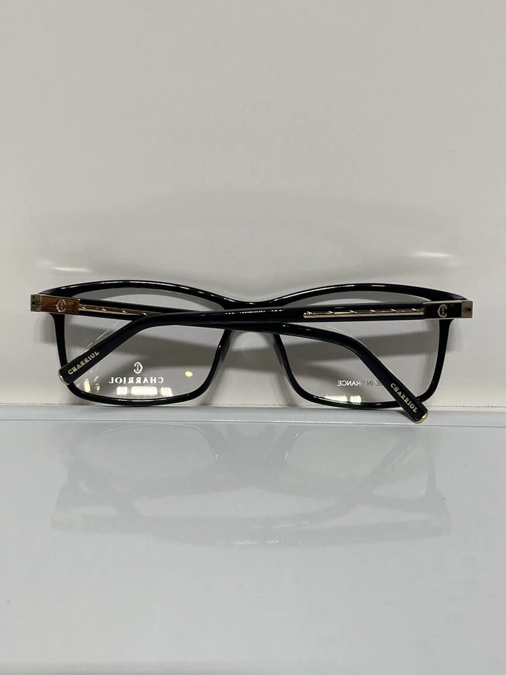 Óculos masculinos Charriol pc75006 c02 plástico preto novo na caixa 56mm - Imagem 4 de 4