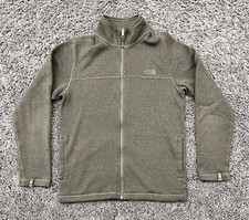 The North Face Jacket Youth Size XL 18-20 Olive Green Full Zip Fleece Logo