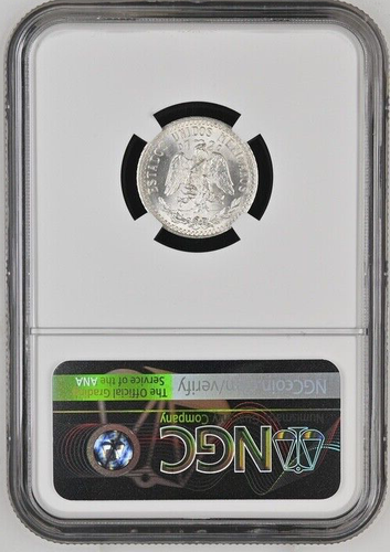1930M Mexico 20 Centavos NGC MS66 .720 Silver - Picture 2 of 2
