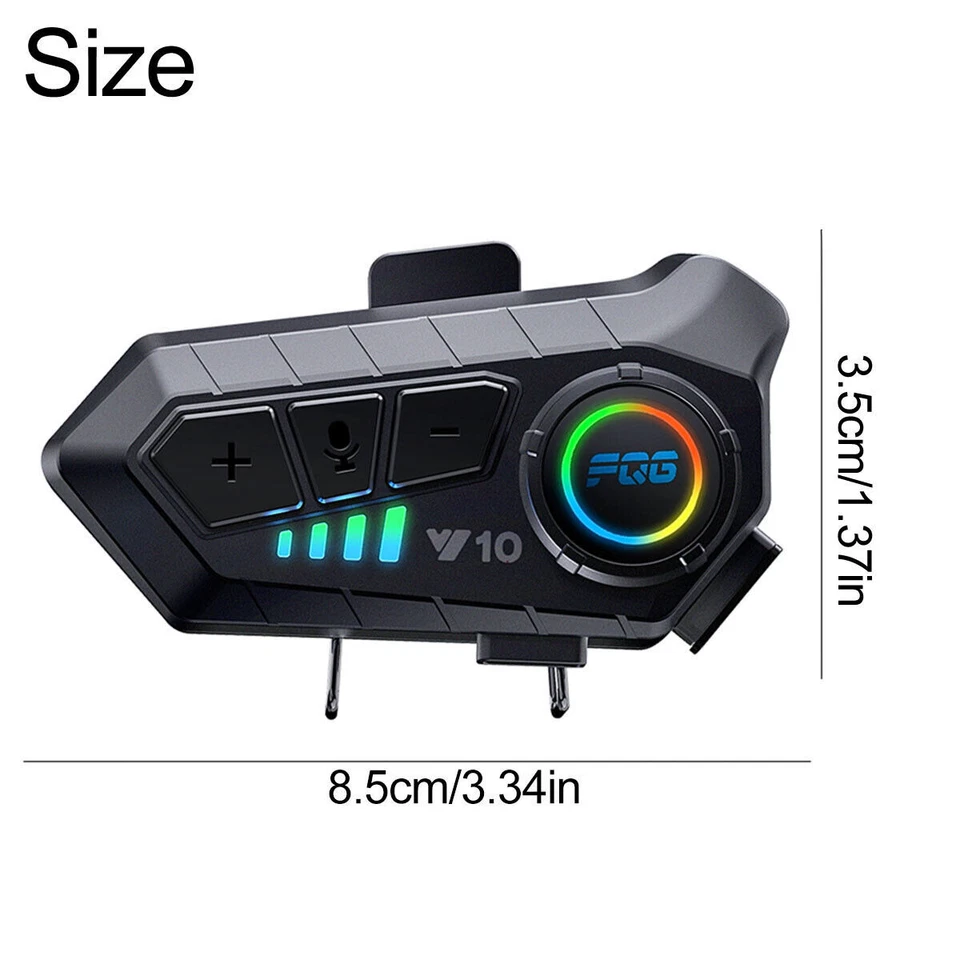 Bluetooth 5.3 HiFi Wireless Motorbike Call Headphone Motorcycle Helmet Headset - Image 2 of 4