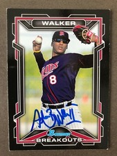 Minnesota Twins ADAM WALKER autographed 2013 Bowman Breakout