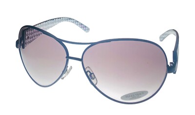 Ellen Tracy Womens Black Metal Aviator Sunglass, Gradient 