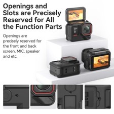 Silicone Case and Lens Caps with Lanyard for AcePro2 Action Camera