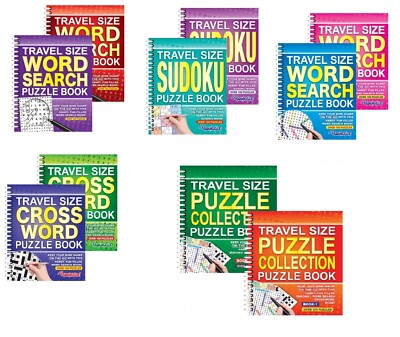 TRAVEL SIZE SUDOKU -CRISS CROSS -WORD SEARCH -CROSSWORD -PUZZLES -CODE BREAK