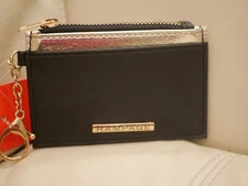 NEW WT RAMPAGE BLACK GOLD CREDIT CARD WALLET INSERT ID CARD HOLDER COIN WALLET 