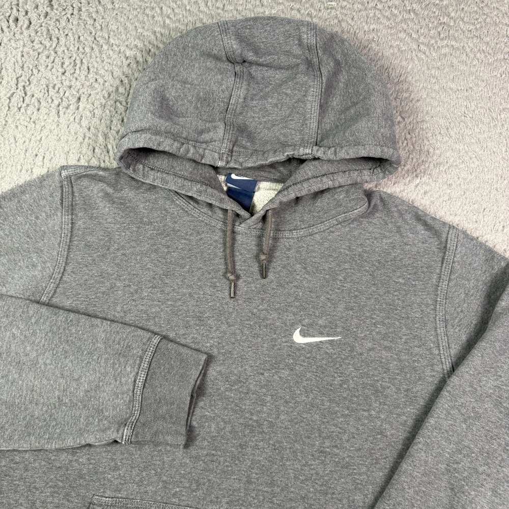 Nike Men’s Sportswear Club Swoosh Gray Fleece Hoodie Size L 611457-071