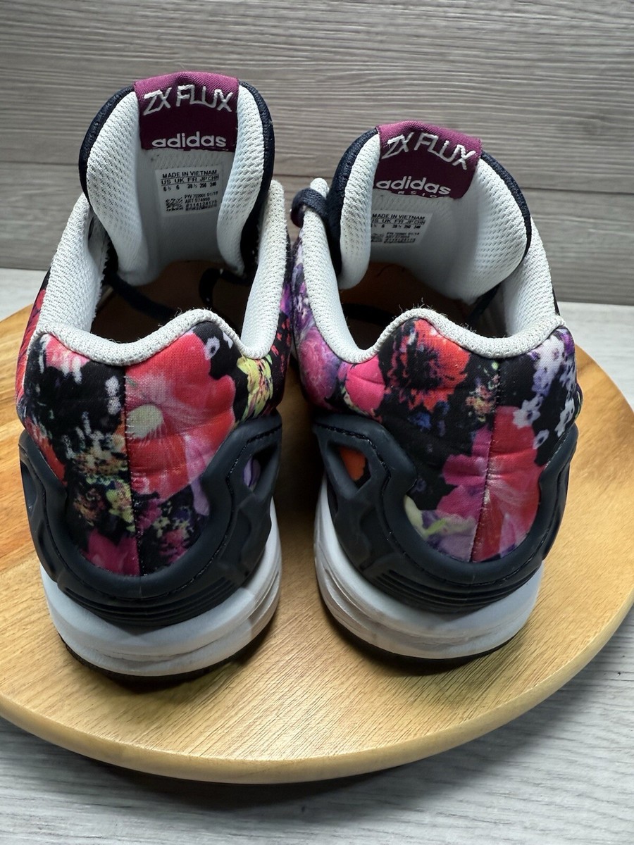 Adidas ZX Flux Torsion Multicolor Flower Sneakers Ortholite
